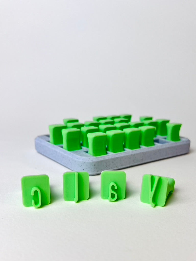 3/4" Lowercase Alphabet Stamp Set